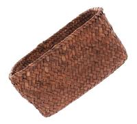 iplusmile Panier de Rangement Tissé Jonc de Mer pour Bureau et Cuisine Panier de Rangement Compact et Pratique Organisateur de Bureau pour Articles Divers Corbeille à Usage Domestique et