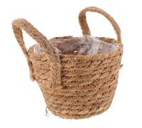 iplusmile Panier Pot de Fleurs Tissé Main Naturel Panier de Rangement Tressé Décoratif Conteneur Plante Intérieur Extérieur Plantes Grasses Stockage Pratique Salon