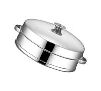 iplusmile Panier Vapeur Inox avec Couvercle Support de Cuisson Vapeur Robuste Acier Inoxydable Accessoire Cuisine pour Famille Restaurant et pour Aliments Variés