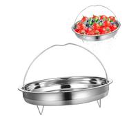iplusmile Panier Vapeur Inox avec Support Panier Vidange et Cuisson Vapeur pour Légumes Œufs Fruits Ustensile Cuisine Inox et Réutilisable