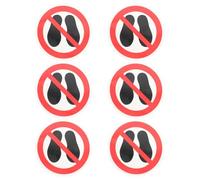 iplusmile Panneaux d'Avertissement Interdiction de Marcher Autocollants, 6, Adhésifs Solide pour Zones de Travail et Environnements Publics, Signalisation Visible et Sécurisée