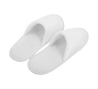 iplusmile Pantoufles Jetables pour Garçon et Filles en Polaire Blanche Semelle Antidérapante Épaisse 7Mm Usage Unique pour Hôtels Spa Maison et Voyages Confortables et Hygiéniques