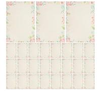 iplusmile Papier à Lettres A4 à Bordure Dentelle de Fleur 50 Feuilles Imprimables pour Papeterie Scolaire Fournitures Créatives et Correspondance Papier à Motifs Printaniers pour Bureau