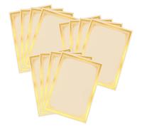iplusmile Papier Certificat Vierge A4 250g 12 Feuilles à Lettres Inscriptibles pour Diplômes et Certificats D’achèvement Papier Intérieur de Rigide pour Documents Scolaires et Récompenses