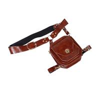 iplusmile Paquet Banane Renaissance Médiévale en PU Marron pour Femme Sacoche Ceinture Vintage Multifonction pour Cosplay Fête Halloween et Costume Pirate Accessoire Steampunk Léger et