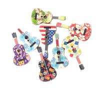 iplusmile Paquet de 2 Boutons Bois Motif Guitare pour Couture DIY Décoration Artisanale Assortiment Couleurs Mixées Pack
