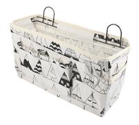 iplusmile Paquet de Chevet Suspendu en Tissu 37X20X12 CM Organisateur de Lit Grand Format pour Chambre Étudiante Rangement Mural Multifonction pour Téléphone Télécommande et Clés