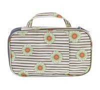 iplusmile Paquet de Rangement pour Aiguilles à Crocheter Tricoter Étui Tissé Vert à Motifs Floraux Léger et Solide pour Organisation et Transport des Outils de Tricot Accessoire