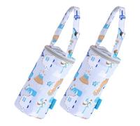 iplusmile Paquet Isotherme pour Biberon de Lait 2pcs Sangle à Main et Clip pour Poussette en Tissu Oxford et Coton, pour Garder Les Boissons Chaud Lors des Promenades