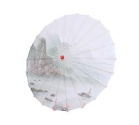 iplusmile Parapluie en Papier Huilé Chinois Traditionnel Décoratif, Manche Bois Naturel Poli, Accessoire pour Photographie, Scène Et Danse, Taille Unique, Style Ancien