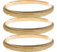 iplusmile Peau de Rotin Naturel pour Vannerie - 3 Rouleaux Total 9 Mètres - Matériau Tressage Rotin DIY - Fournitures Artisanales pour Paniers Meubles et Décorations Créatives