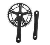 iplusmile Pédalier Alliage Manivelle Unique pour VTT et Vélos Single Speed de Puissance Optimisé Compatible Polyvalent