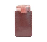 iplusmile Peigne à Barbe à Faces Peigne à Moustache Antistatique Bois Avec Pochette Marron Pour Coiffage De Barbe Et Moustache