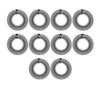 iplusmile Peigne à Cheveux Extensible Circulaire 10 Pièces, Plastique Flexible Noir, Ajustable, Léger, Pour Femmes Et Filles, Coiffure Sécurisée Lors Du Maquillage, Bain Ou Sport