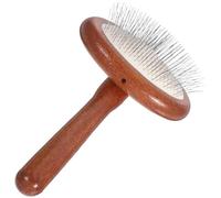 iplusmile Peigne en Bois pour Chien, Brosse à Dents Longues en Acier Inoxydable, Perte de Poils, Design Anti-nœuds, pour Toilettage et Déshedding des Animaux