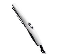 iplusmile Peigne Lisseur Barbe Homme Peigne à Barbe Électrique Portable 220V Chauffage Rapide Technologie Ionique Anti-Pointes Fourchues pour Coiffeur ou Usage Domestique