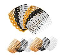 iplusmile Peignes Latéraux Rétro Pour Cheveux Femmes Et Filles 12 Pièces 7,5 Cm Plastique Souple Flexible Coiffure Quotidienne Accessoires Pour Cheveux Multicolores