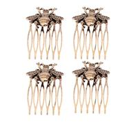 iplusmile Peignes Vintage en Fer Doré Faciles à Mettre Retirer Lot de 4 Accessoires pour Cheveux de Mariage pour Dîners et Fêtes Élégantes