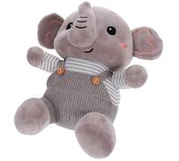iplusmile Peluche Éléphant Petit Modèle Doux et Confortable pour Garçon Fille Apaisant Coton Duveté avec Bouton Aléatoire pour Chambre et Câlins