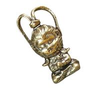 iplusmile Pendentif Clé Singe Singe Artisanal En Cuivre Statuette Wukong Décor Suspendu Porte-clés Bricolage Décorations D'anniversaire De Wukong Pendentifs Chinois Traditionnels Cuivre Doré
