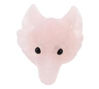 iplusmile Pendentif Tête De Loup En Pierre De Cristal Naturel Rose, Grosse Taille, Bijou Guérisseur, Artisanal, Accessoire Pour Collier Et Bracelet, Présent Spirituel, Usage Quotidien