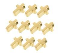iplusmile Pendentifs Croix Acier Inoxydable Doré Lot de 10 Breloques DIY pour Bracelets Décorations Créatives pour Colliers à Emporter