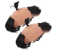 iplusmile Perruques Amusantes De Samouraï Chauve 2 Pièces En Fibres Synthétiques Légères Pour Hommes Cosplay Fête Costumée Scène Reenactment