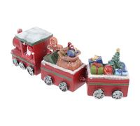 iplusmile Petit Train de Noël en Résine Petit Format Décoration de Bureau Festive Ornement de Table Coloré pour Fête de Noël et Sapin pour Maison et Bureau