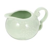 iplusmile Pichet à Lait Céramique Verte pour Cuisine Créamer Individuel Élégant avec Bec Verseur pour Crèmes et Sauces et Thé pour Repas et