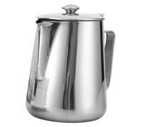 iplusmile Pichet à Lait Mousseur Inox pour Thé Jus Cruche Résistante et Facile à Nettoyer avec Couvercle Usage Polyvalent pour Boissons Froides et Chaudes
