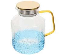 iplusmile Pichet Verre avec Infuseur et Couvercle Ergonomique Résistant Chaleur pour Cuisine Carafe à Eau Filtrante pour Usage Familial et Boissons Fraîches
