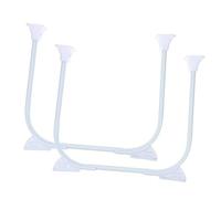 iplusmile Pieds De Table en Métal Pliants u en Silicone Blanc 2pcs Pieds De Meuble Polyvalents Stabilité Accrue Support Pré-percé pour Tables Portables Et Canapés