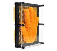 iplusmile Pin Art Toy Small Square Hand Impression Board in Reusable Plastic Pins for Sensory Play and Desk Decoration