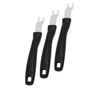 iplusmile Pince à Griller en Acier Inoxydable Et Lève-Grille Barbecue Extérieur Lot De 3 Pièces Manche Noir Outil Multifonction pour Soulever Grilles Et Plats Chauds