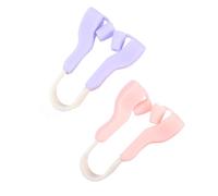 iplusmile Pince à Nez En Silicone 2 Pièces Taille Unique Correcteur De Nez Rehausseur De Pont Outil De Beauté Pour Femmes Usage Quotidien Couleurs Rose Doux Et Violet