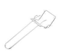iplusmile Pince à Plateau Couleur Argenté en Acier Inoxydable Anti-brûlure Poignée Ergonomique pour Boutique de Desserts et Pizzerias