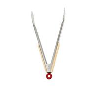 iplusmile Pince de Service Acier Inoxydable et Bois pour Cuisine Pince à Pratique avec Manche Long Accessoire Polyvalent pour Buffet Grill et Bar Cadeau Maison