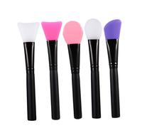 iplusmile Pinceaux de Masque Facial en Silicone 5 Pièces Manche en Bois, Taille Moyenne, Applicateur sans Poils pour Soin Visage Peau Sensible Usage Professionnel et Domestique