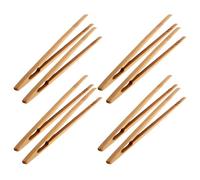 iplusmile Pinces à Toast en Bambou Antidérapantes 8 Pièces Ustensiles de Service Multi-Usages pour Buffet et Barbecue Prises Ergonomiques Résistantes à la Chaleur Petites Pinces