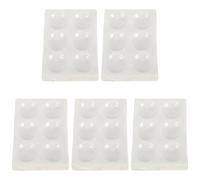 iplusmile Plaque à Taches en Céramique Blanche 6 Trous pour Laboratoire, Facile à Utiliser, pour Expériences Scientifiques et Cours de Chimie, Lot de 5 Pièces
