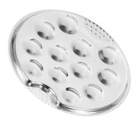 iplusmile Plat à Escargots en Acier Inoxydable 12 Compartiments Plat de Service Multifonction pour Fruits de Mer Adapté la Cuisine Maison et Restaurant Ustensile Cuisson et Présentation