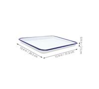 iplusmile Plat de Cuisson Émail Plateau de Four Réutilisable Anti-rayures Plat à Pizza Lisse et Facile à Nettoyer pour Cuisson Quotidienne