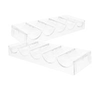 iplusmile Plateau à Jetons de Poker en Acrylique 2pcs Boîtier de Puce Professionnel Grosse Capacité pour Rangement Bureau Accessoires Gaming