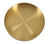 iplusmile Plateau De Rangement Rond Acier Inoxydable pour Bijoux Maquillage Et Cosmétiques Doré pour Salle De Bain Et Maison