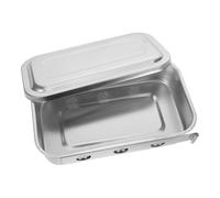 iplusmile Plateau Médical en Acier Inoxydable 201 20 CM avec Couvercle Perforé Plateau Chirurgical pour Instruments Boîte de Usage Hospitalier et Médical