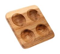 iplusmile Plateau Porte-œufs en Bois D'acacia 4 Emplacements, Séparateur Solide, Support à Œufs pour Réfrigérateur, la Cuisine et Plan de Travail, Organiseur Polyvalent pour Rangement D'œufs