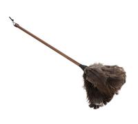 iplusmile Plumeau Plumes Naturelles avec Manche de Noyer Outil et Compact pour Dépoussiérage de Meubles Bureau et Cuisine Nettoyage et Rangement Facile