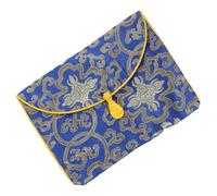iplusmile Pochette De Rangement Brodée Pour Textes Bouddhistes En Brocart Confortable, Multiusage Pratique Pour Musique Et Écrits Religieux, Compacte Pour Voyage Et Bureau (23 * 17 Bleu Roi)