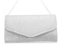 iplusmile Pochette Soirée Femme Chic à Paillettes Élégante Pour Mariage Et Fête Sac Main Compact Et Spacieux Glitter Bourse Avec Chaîne Style Enveloppe