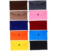 iplusmile Pochettes De Rangement en Feutre Bouton-Pression Multifonctions, Lot de 10 Paquet Compacts en Feutre Doux, Protection Anti-Rayures, pour Téléphone, Monnaie, Écouteurs Et Voyages
